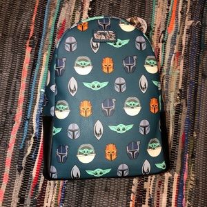 Star Wars Mandalorian Loungefly Like Mini Backpack